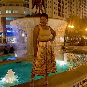 Silk Paisley Culotte Pants